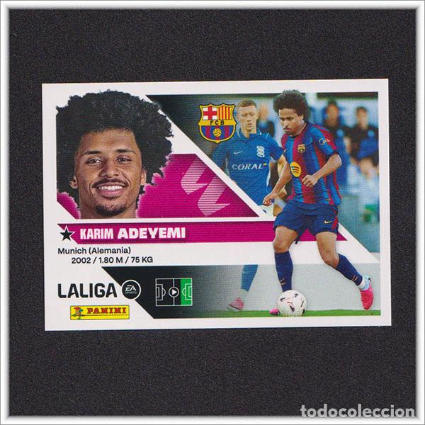 Cromos de f&uacute;tbol: LIGA ESTE 2026 2027 26 27 PANINI ADEYEMI FICHAJE 19 BARCELONA BAR&Ccedil;A ALBUM COLECCI&Oacute;N 2&ordf; EDICI&Oacute;N