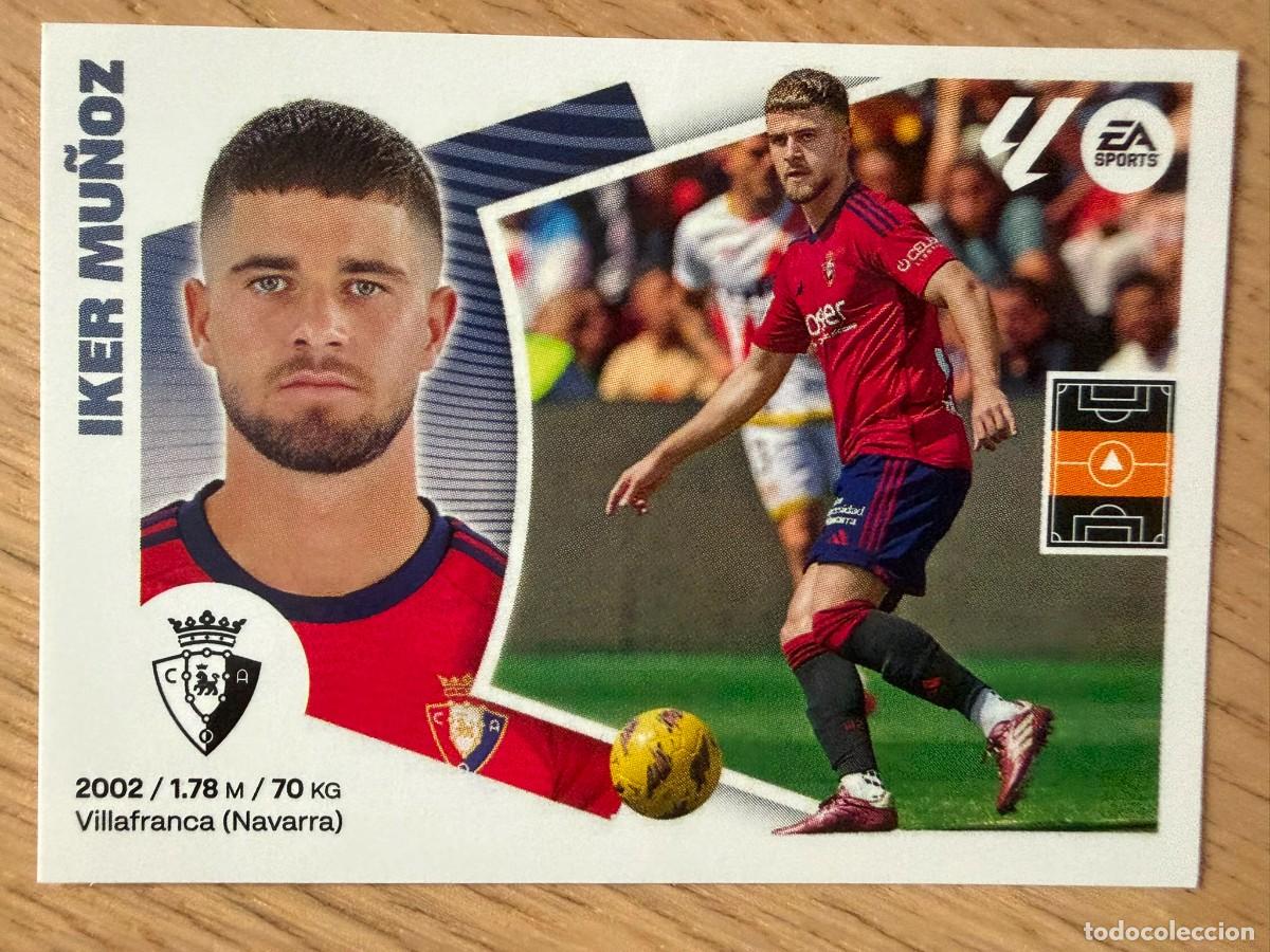 Cromos de f&uacute;tbol: 14 IKER MU&Ntilde;EZ OSASUNA 24 25 2024 2025 LIGA EA SPORTS COLECCIONES ESTE SIN PEGAR STICKER