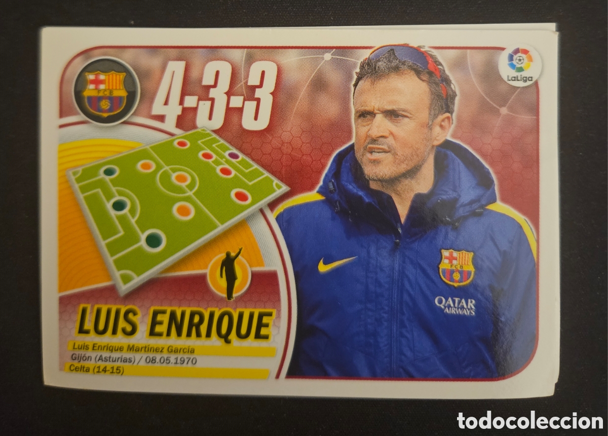 Cromos de Futebol: LUIS ENRIQUE N&ordm; 8 FC BARCELONA &ndash; LIGA ESTE 2016-17 PANINI 1/3