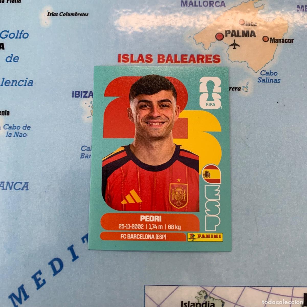Cromos de f&uacute;tbol: Pedri n&uacute;mero 11 de Espa&ntilde;a cromo panini Mundial Fifa World Cup 2026