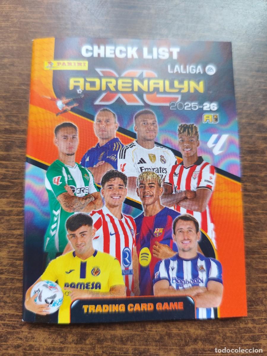 Cromos de f&uacute;tbol: Adrenalyn Liga 2025/26. colecci&oacute;n cards editorial Panini. Checklist oficial.