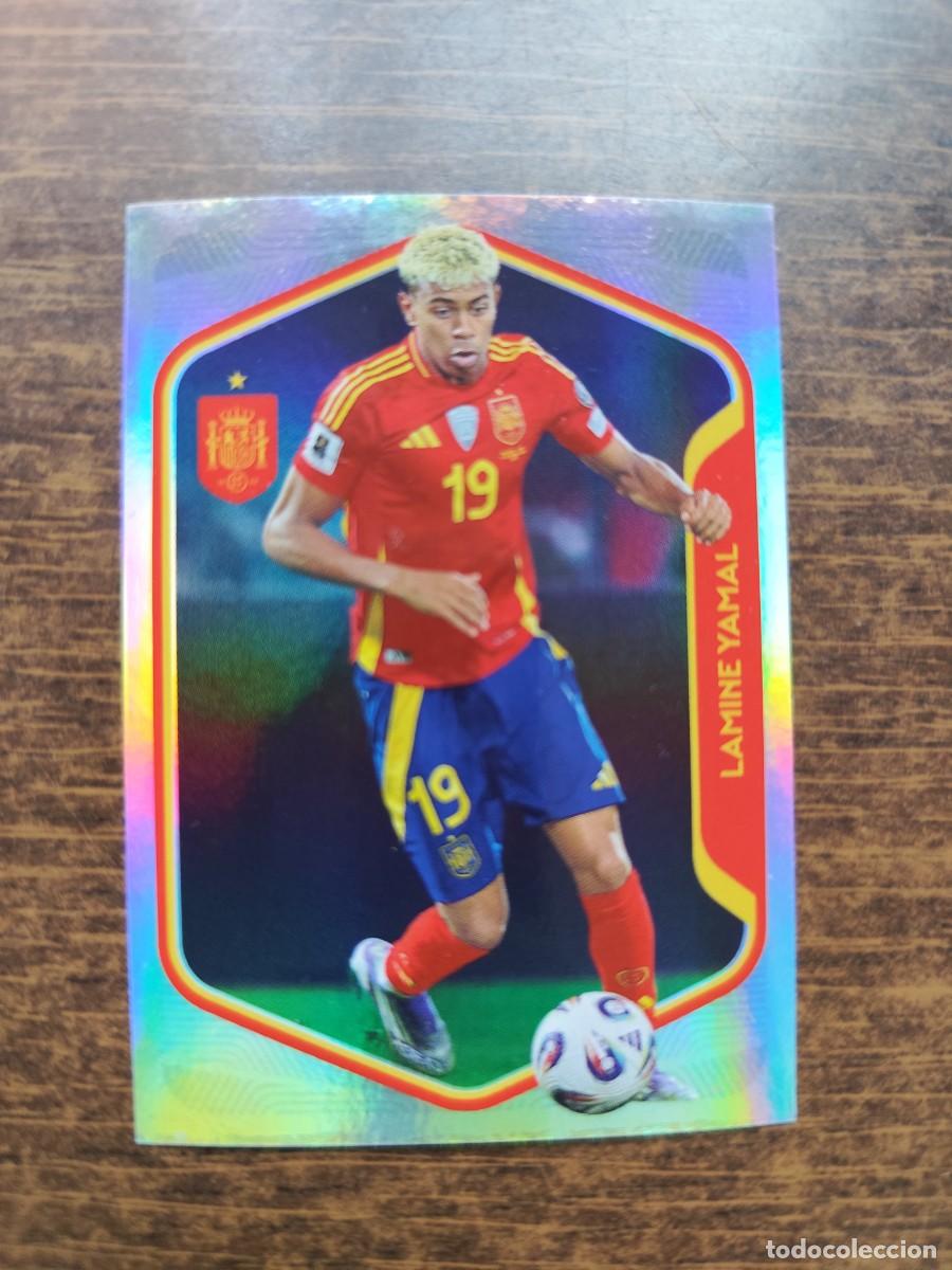Cromos de f&uacute;tbol: Mundial 2026. Word Cup 2026 USA-Canada-M&eacute;xico. 50 Lamine Yamal, insert plateado.