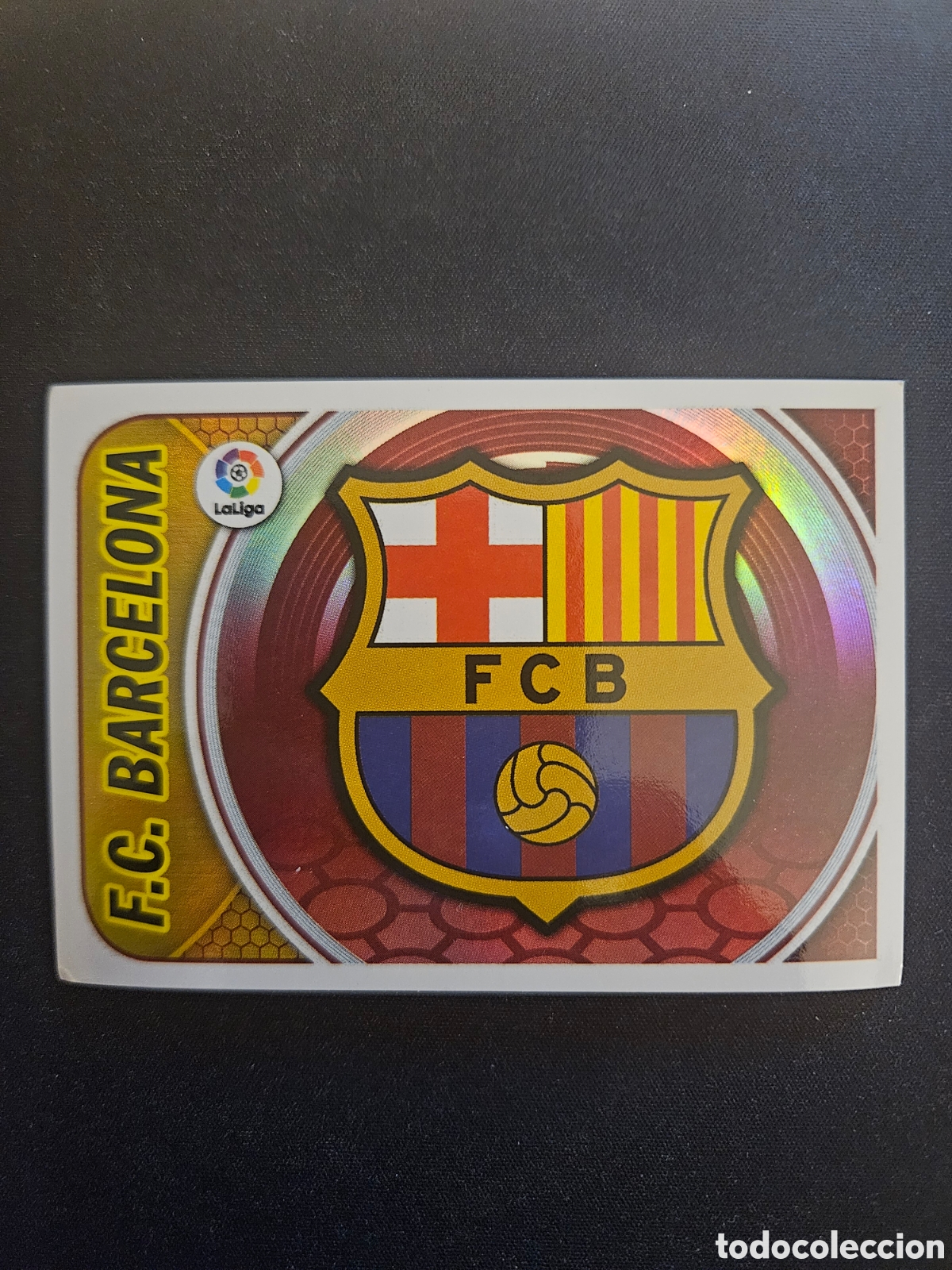 Cromos de f&uacute;tbol: ESCUDO FC BARCELONA N&ordm; 7 &ndash; LIGA ESTE 2016-17 PANINI