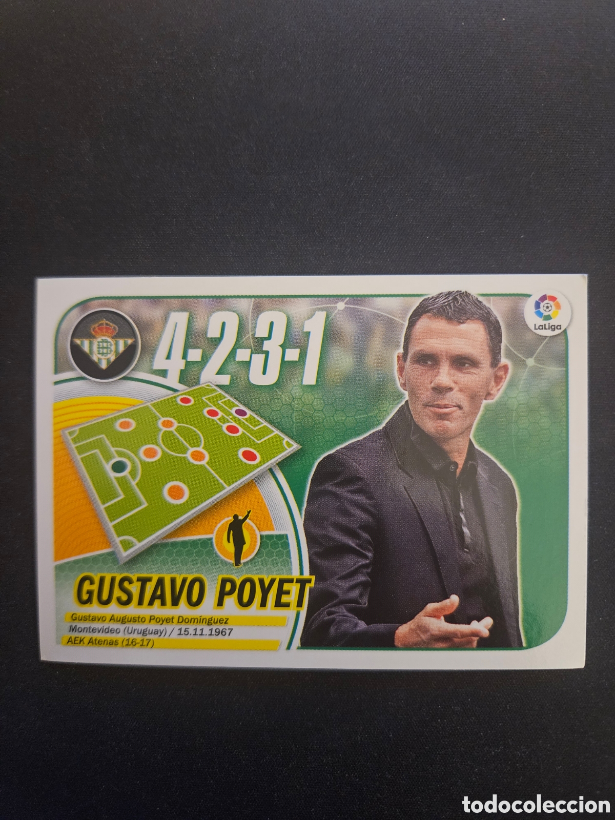 Cromos de Futebol: GUSTAVO POYET N&ordm; 10 REAL BETIS &ndash; LIGA ESTE 2016-17 PANINI