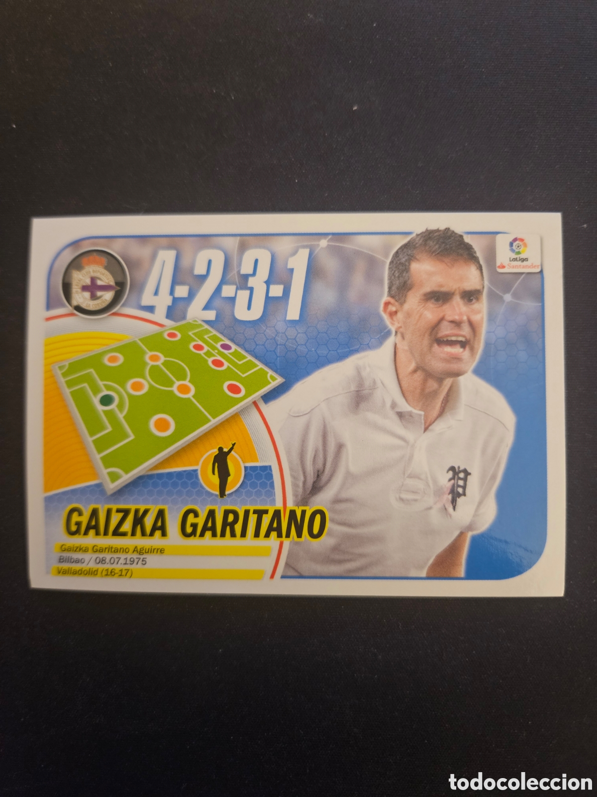 Cromos de f&uacute;tbol: GAIZKA GARITANO N&ordm; 14 RC DEPORTIVO &ndash; LIGA ESTE 2016-17 PANINI