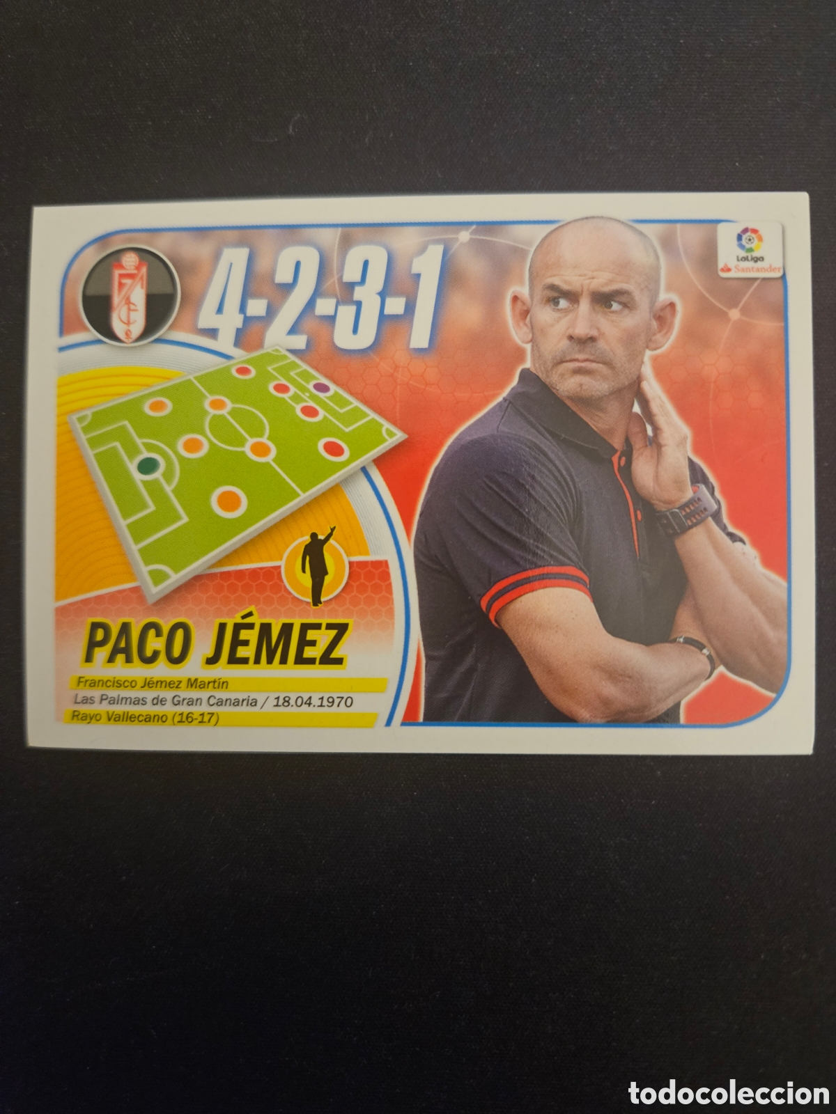 Cromos de f&uacute;tbol: PACO J&Eacute;MEZ N&ordm; 20 GRANADA CF &ndash; LIGA ESTE 2016-17 PANINI 1/2