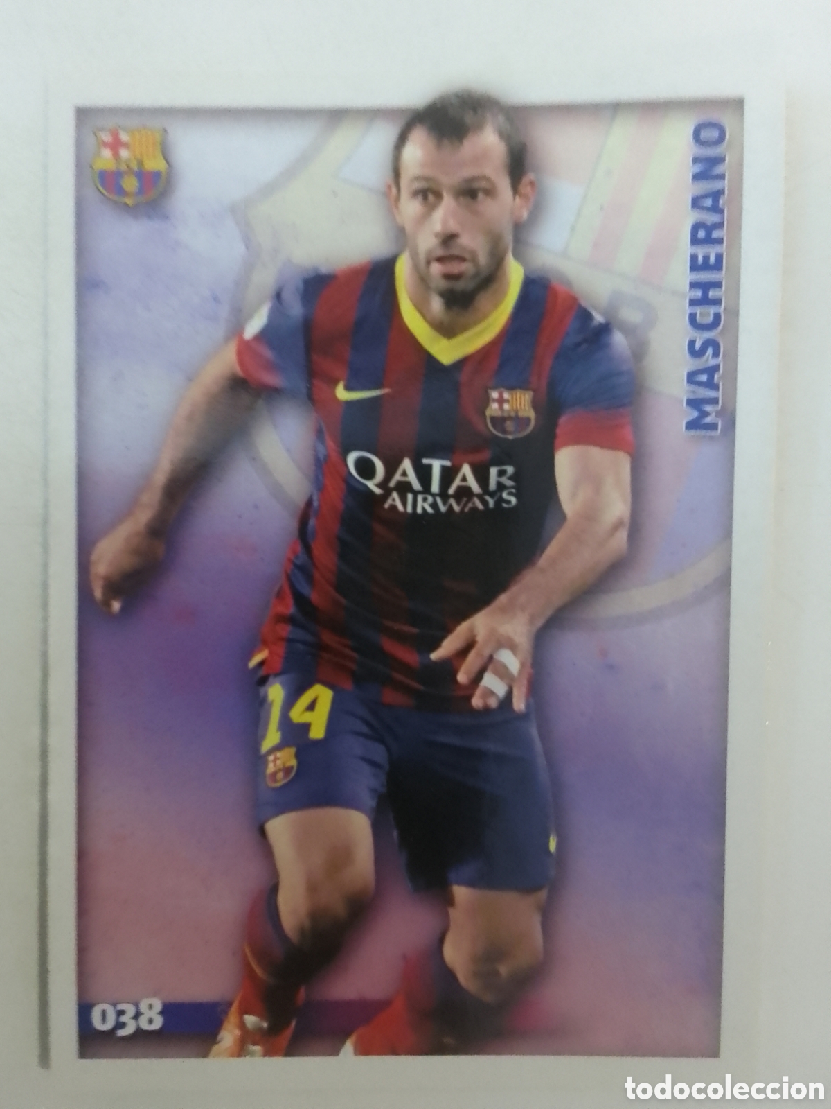 Figurine di Calcio: Mundicromo 2015 n&deg; 038 Mascherano &bull; Barcelona.