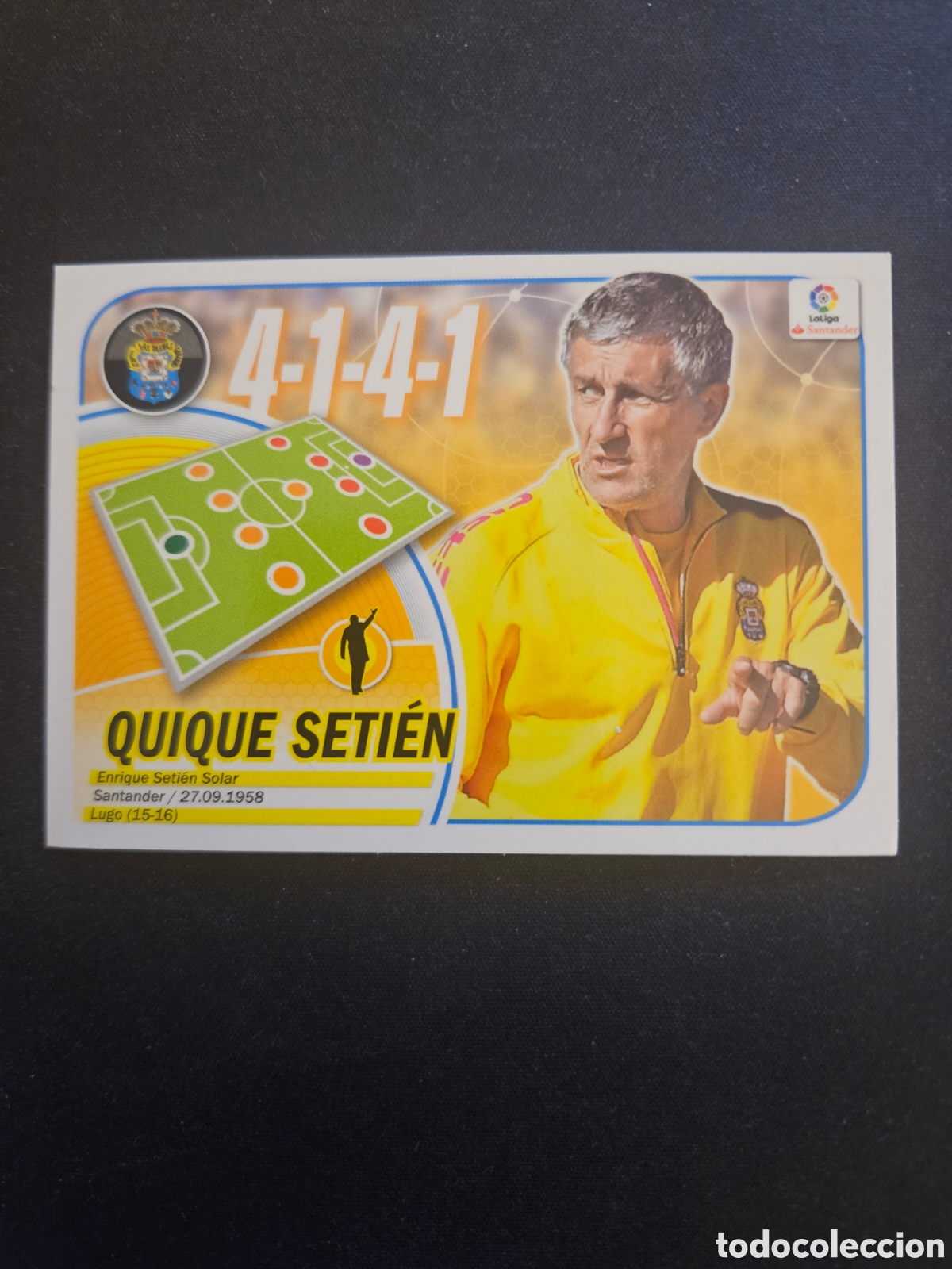 Cromos de Futebol: QUIQUE SETI&Eacute;N N&ordm; 22 UD LAS PALMAS &ndash; LIGA ESTE 2016-17 PANINI