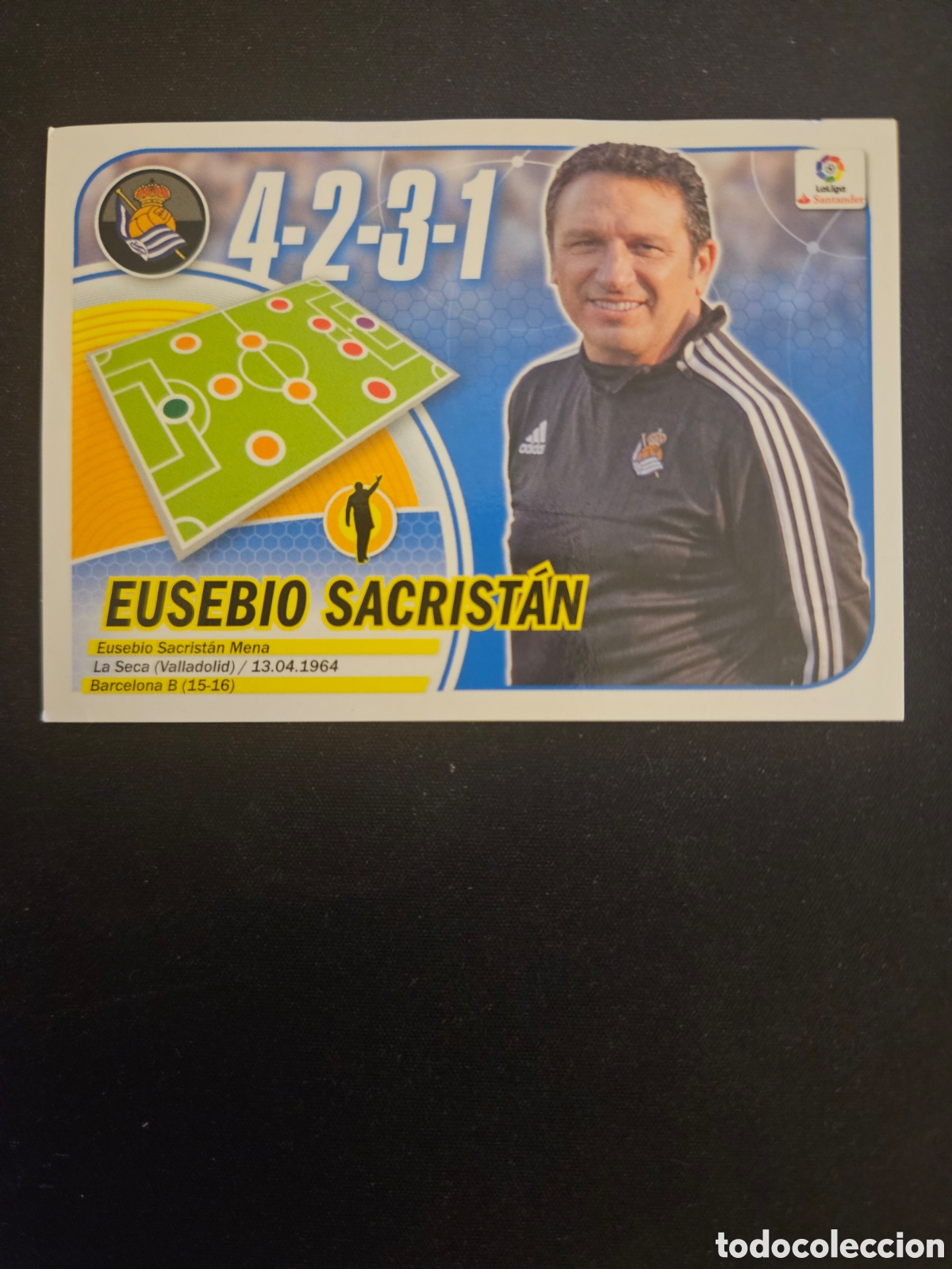 Cromos de Futebol: EUSEBIO SACRIST&Aacute;N N&ordm; 32 REAL SOCIEDAD &ndash; LIGA ESTE 2016-17 PANINI 1/3
