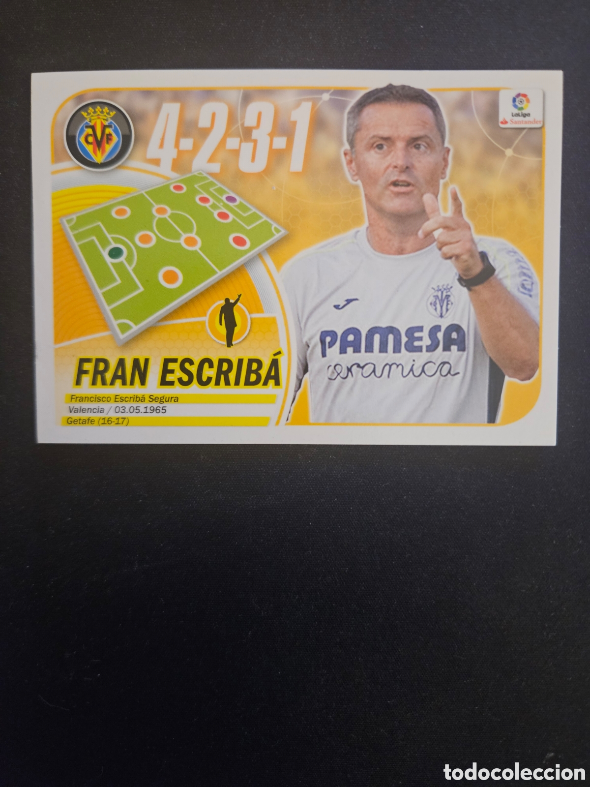 Fu&szlig;ball-Sticker: T&Iacute;TULO FRAN ESCRIB&Aacute; N&ordm; 40 BIS VILLARREAL CF &ndash; LIGA ESTE 2016-17 PANINI