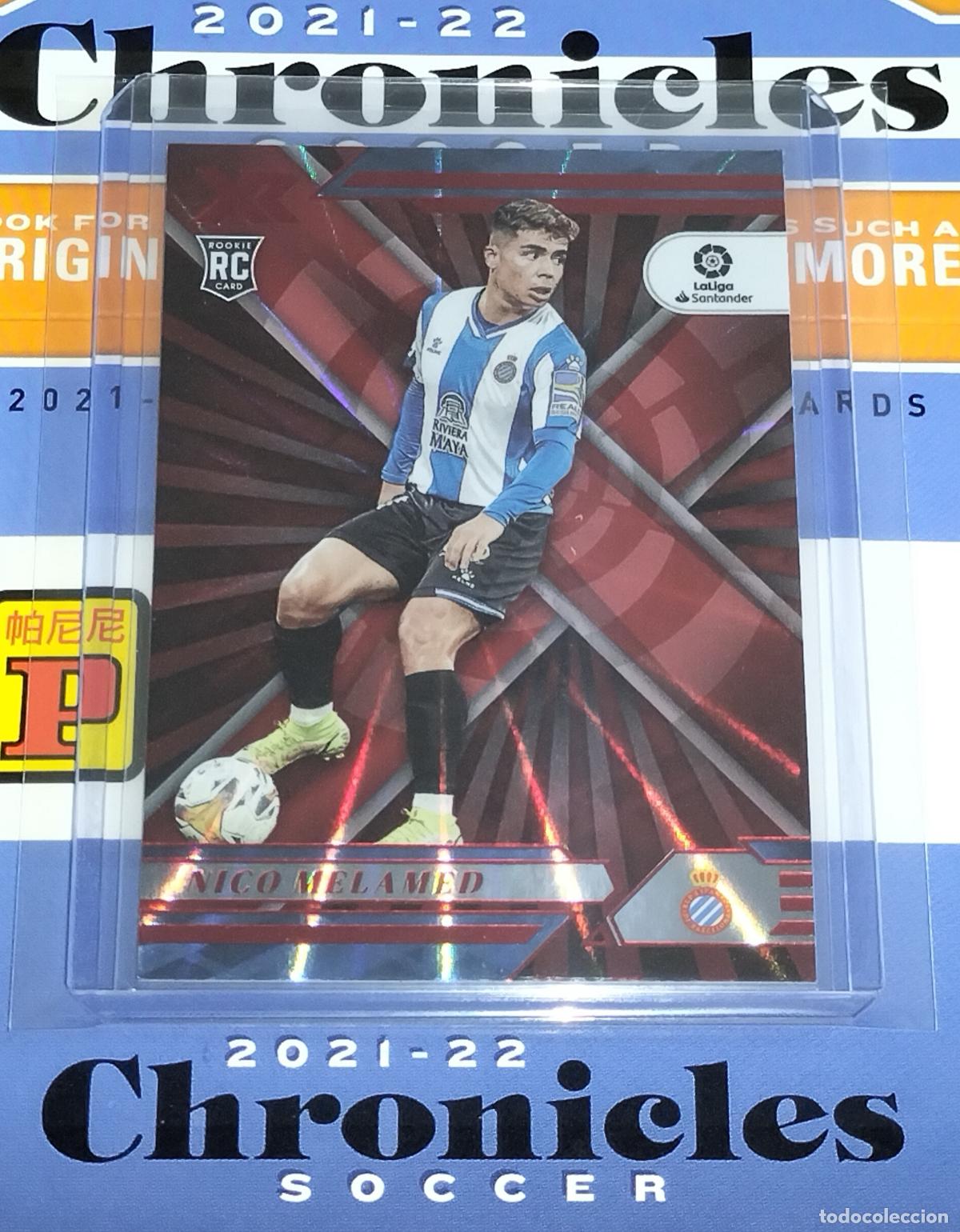 Cromos de f&uacute;tbol: N&ordm; 123 NICO MELAMED RC RED LASER ESPANYOL CARD CHRONICLES XR LA LIGA SOCCER 2021 2022 21 22 PANINI