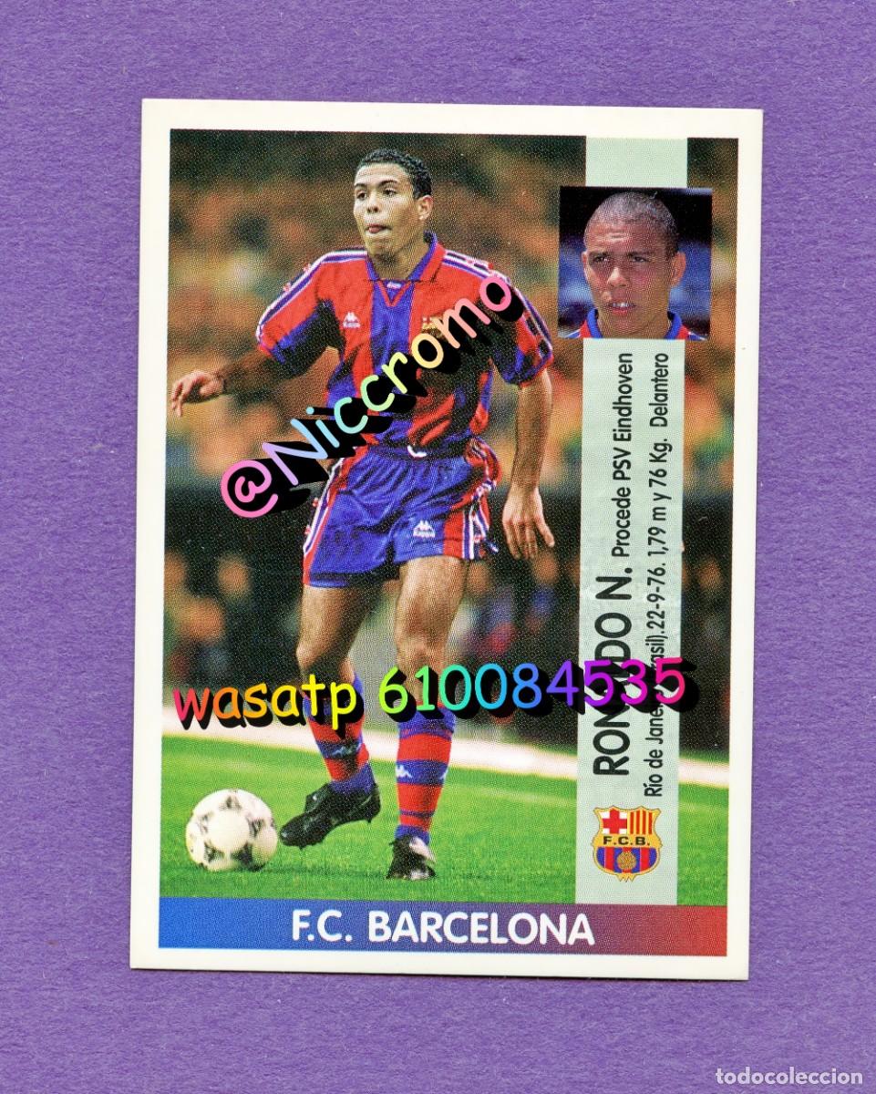 Cromos de f&uacute;tbol: ronaldo barcelona liga 1996 1997 futbol panini cromo nuevo sin pegar 96 97 niccromo