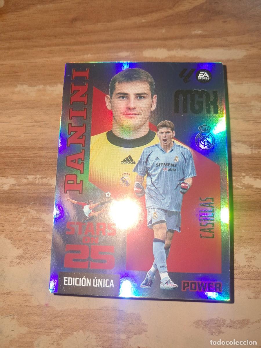 Cromos de f&uacute;tbol: CARD MEGACRACKS TEMPORADA 26/27: PANINI STARS ON 25 EDICI&Oacute;N &Uacute;NICA POWER CASILLAS, N&Uacute;MERO 428P