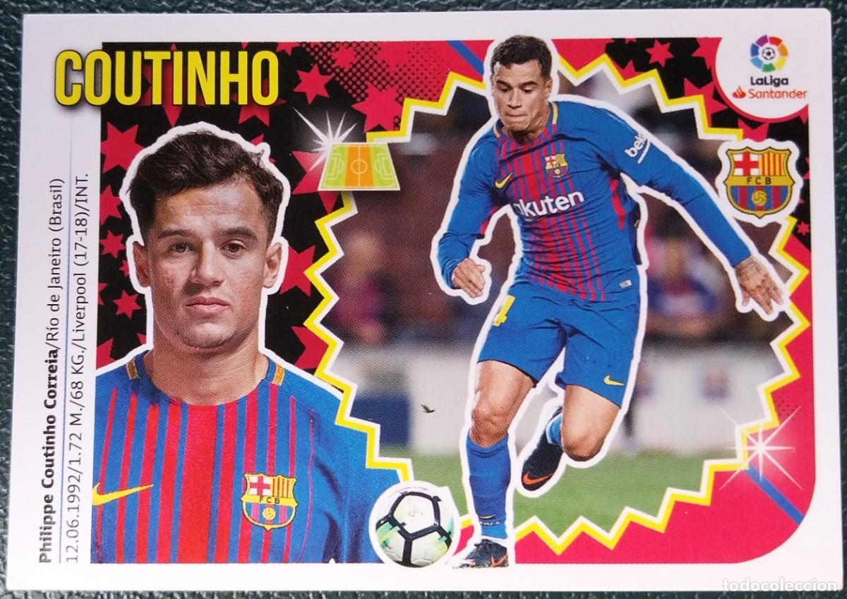 Cromos de f&uacute;tbol: 13 COUTINHO FC BARCELONA CROMOS ALBUM EDICIONES ESTE 2018 2019 18 19