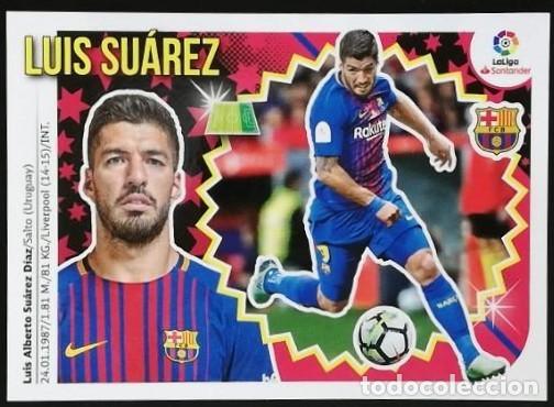Cromos de f&uacute;tbol: 16 LUIS SUAREZ FC BARCELONA CROMOS ALBUM EDICIONES ESTE 2018 2019 18 19
