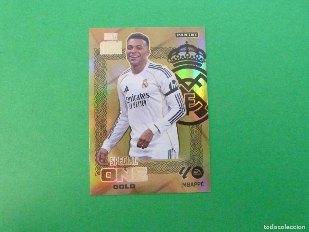 Cromos de f&uacute;tbol: TRADING CARD FUTBOL MBAPP&Eacute; REAL MADRID C.F. SPECIAL ONE GOLD LIGA MEGACRACKS 2026-2027/26-27 PANINI