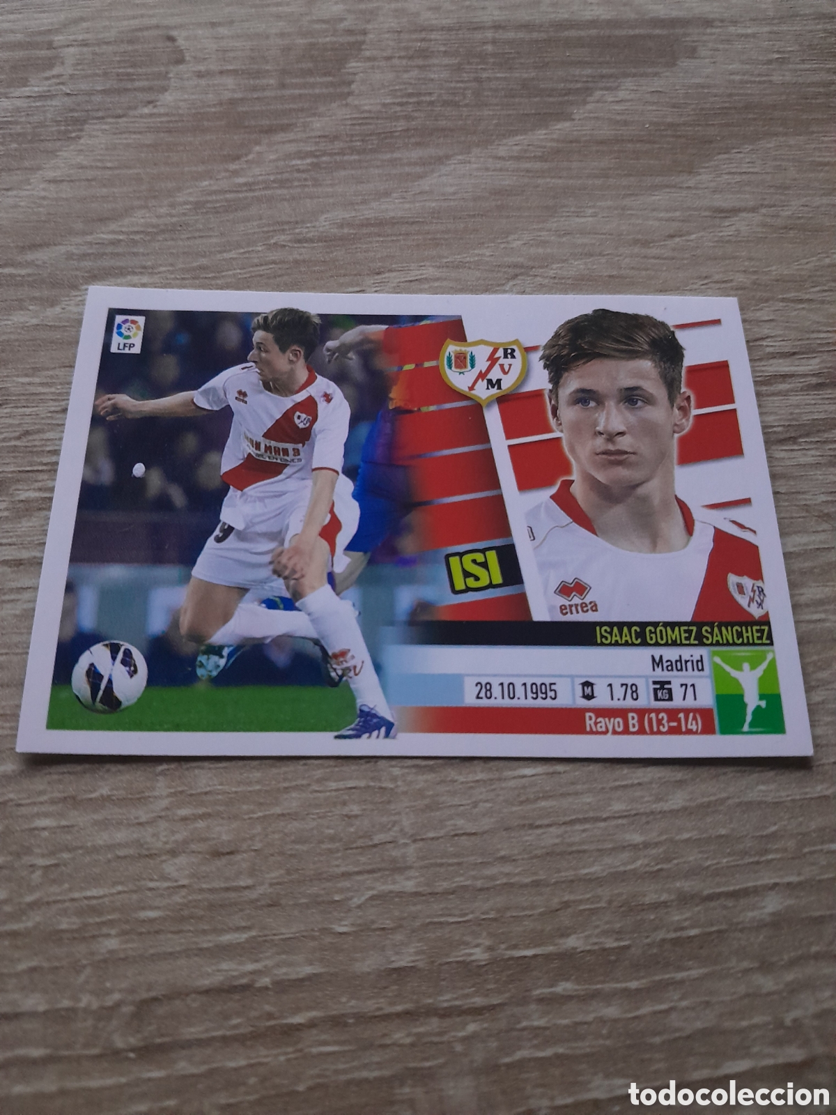 Cromos de f&uacute;tbol: Liga este 2013 2014 13 14 panini Isi n&deg; 15 B Rayo Vallecano