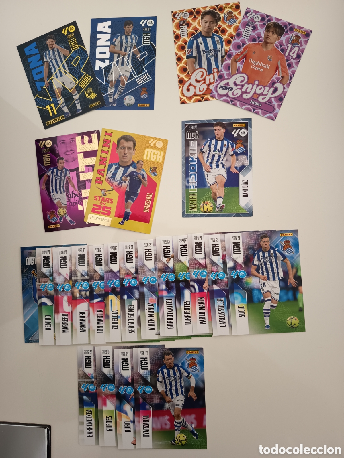 Cromos de f&uacute;tbol: Lote Real Sociedad megacracks 2026-2027
