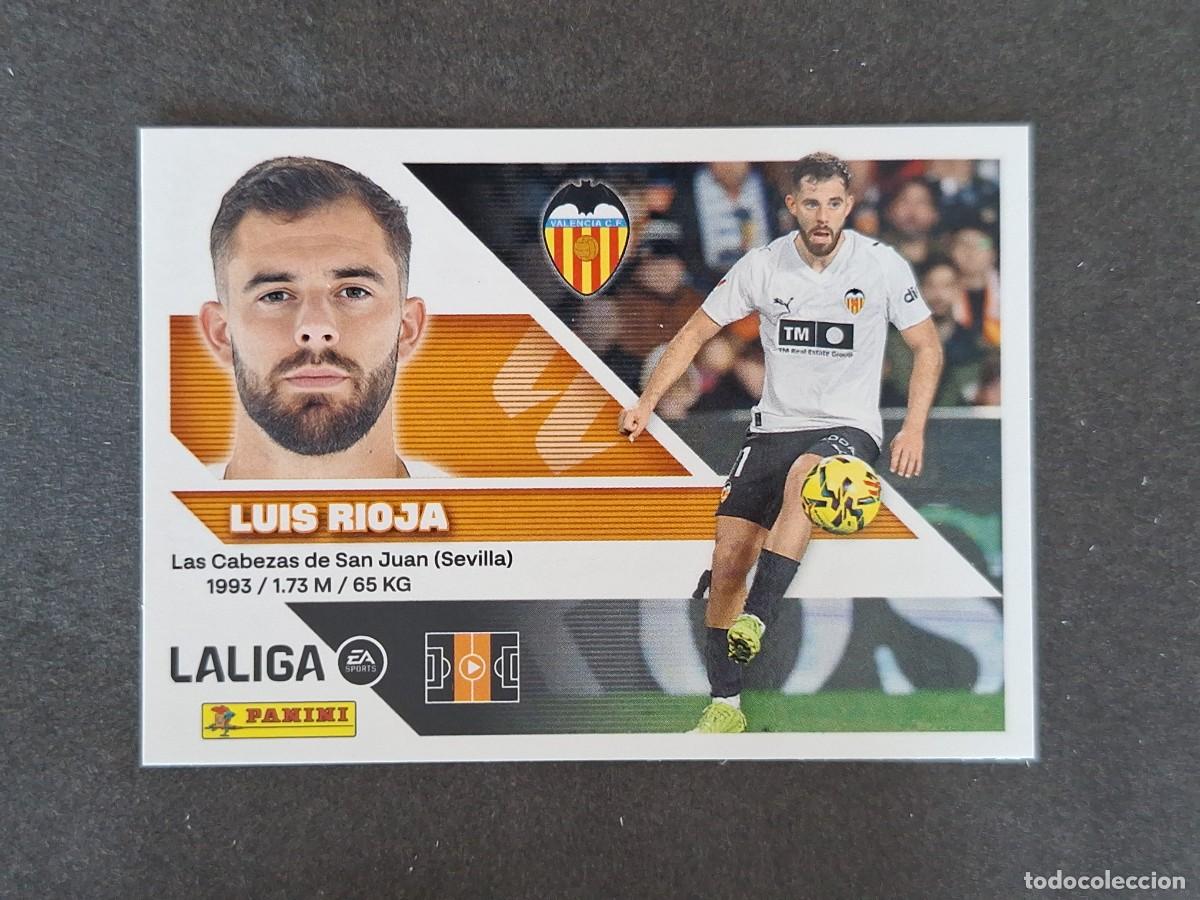 Cromos de f&uacute;tbol: L1 LUIS RIOJA VALENCIA C. F. LIGA ESTE 2026 2027 26 27 NUNCA PEGADO SIN PEGAR