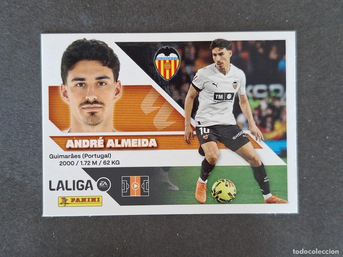 Cromos de f&uacute;tbol: L1 ANDRE ALMEIDA VALENCIA C. F. LIGA ESTE 2026 2027 26 27 NUNCA PEGADO SIN PEGAR