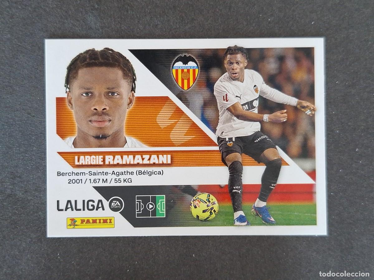 Cromos de f&uacute;tbol: L1 RAMAZANI VALENCIA C. F. LIGA ESTE 2026 2027 26 27 NUNCA PEGADO SIN PEGAR