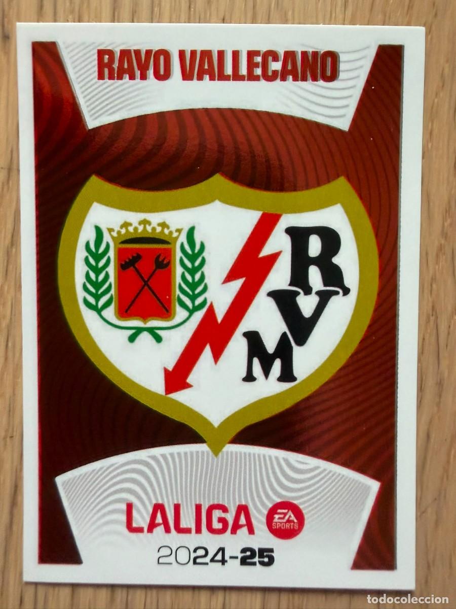 Cromos de f&uacute;tbol: 1 ESCUDO RAYO VALLECANO 24 25 2024 2025 LIGA EA SPORTS COLECCIONES ESTE SIN PEGAR STICKER