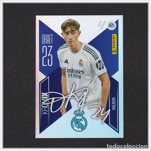 Cromos de f&uacute;tbol: LIGA ESTE 2026 2027 26 27 PANINI HUIJSEN K10 10 DRAFT 23 KROMIX REAL MADRID COLECCI&Oacute;N 1&ordf; EDICI&Oacute;N