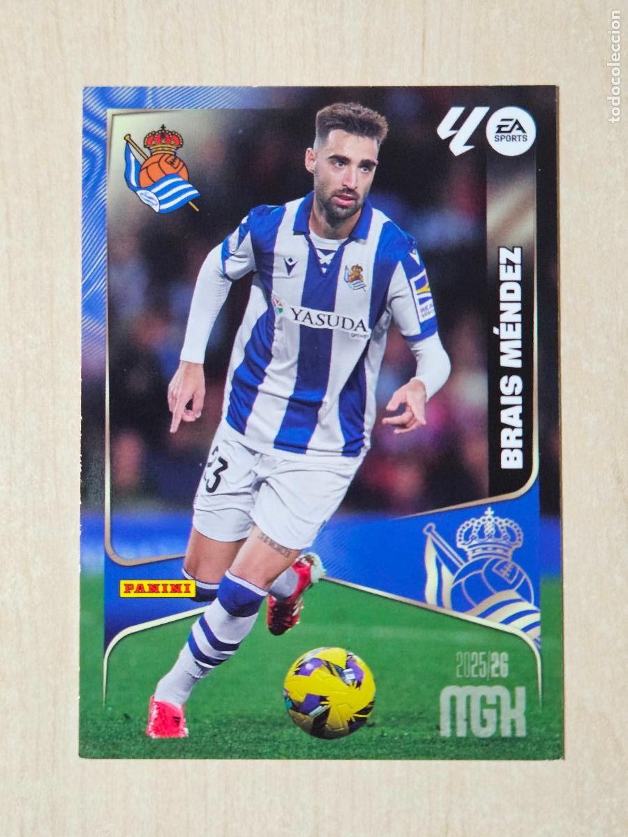 Cromos de f&uacute;tbol: CROMO N&ordm; 317 BRAIS MENDEZ - MEGACRACKS 2025 26 - REAL SOCIEDAD