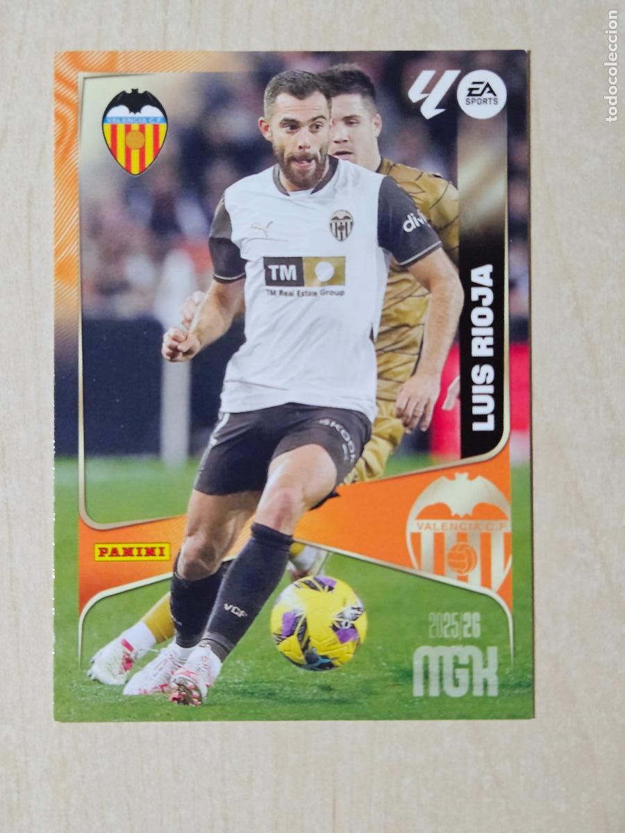 Cromos de f&uacute;tbol: CROMO N&ordm; 356 LUIS RIOJA - MEGACRACKS 2025 26 - VALENCIA