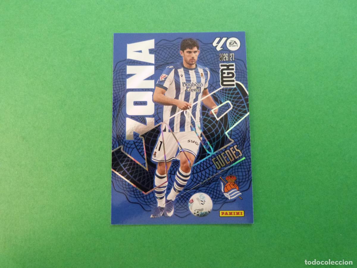 Figurine di Calcio: TRADING CARD FUTBOL GUEDES REAL SOCIEDAD N&ordm; 395 LIGA MEGACRACKS 2026-2027/26-27