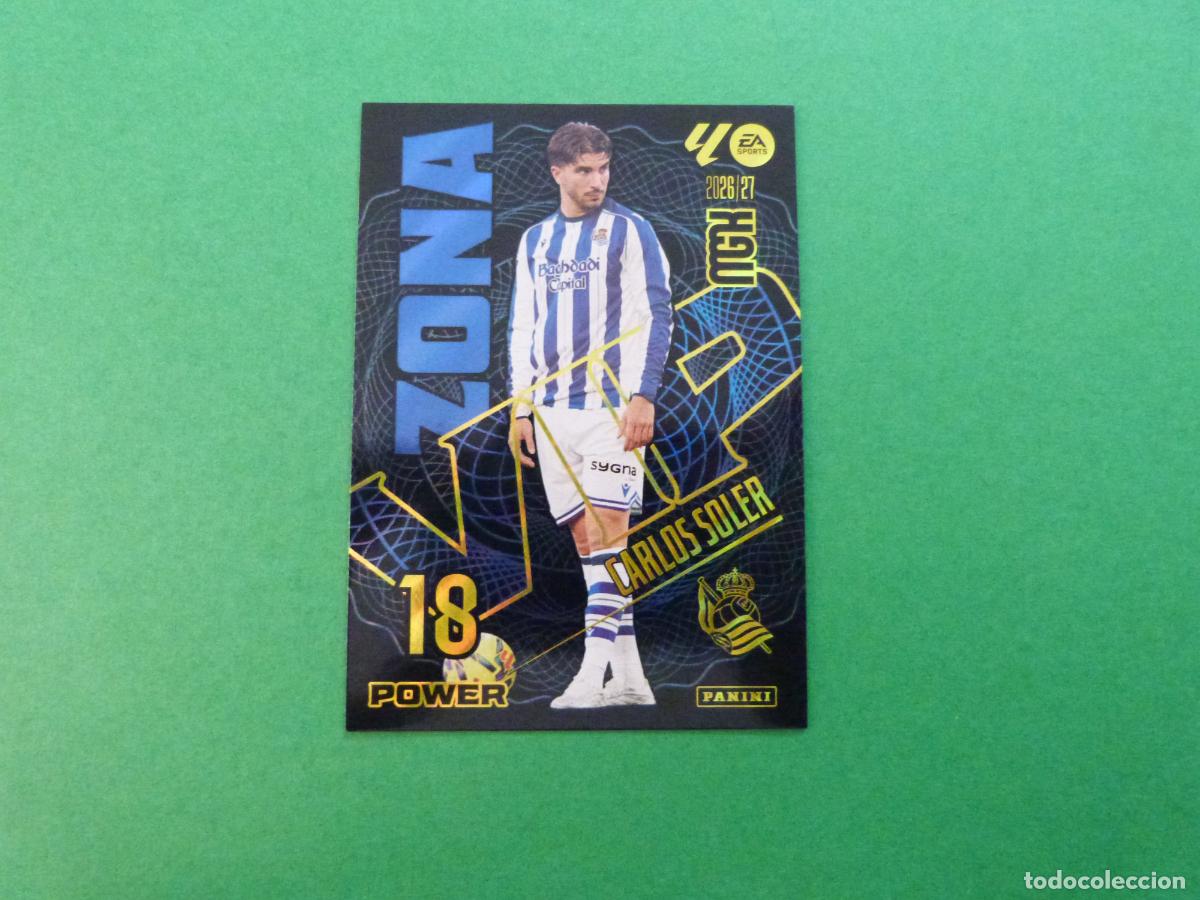 Cromos de f&uacute;tbol: TRADING CARD FUTBOL CARLOS SOLER REAL SOCIEDAD N&ordm; 390 P LIGA MEGACRACKS 2026-2027/26-27