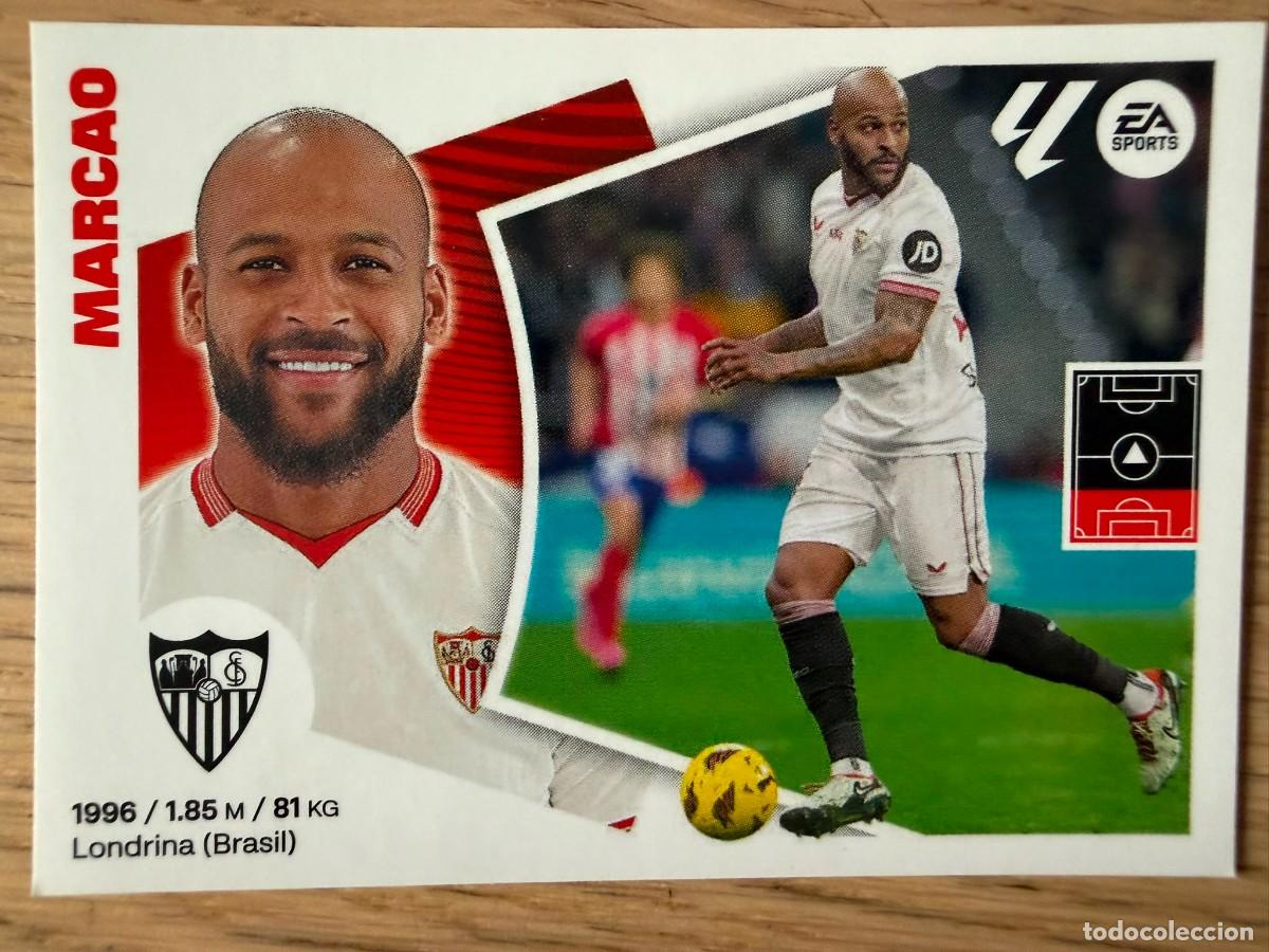 Cromos de f&uacute;tbol: 8 MARCAO SEVILLA 24 25 2024 2025 LIGA EA SPORTS COLECCIONES ESTE SIN PEGAR STICKER