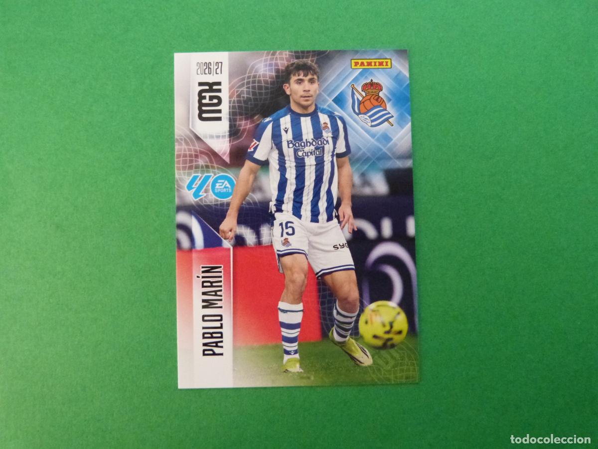Cromos de f&uacute;tbol: TRADING CARD FUTBOL PABLO MARIN REAL SOCIEDAD N&ordm; 317 LIGA MEGACRACKS 2026-2027/26-27 PANINI