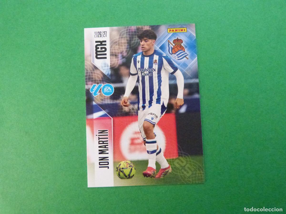 Cromos de f&uacute;tbol: TRADING CARD FUTBOL JON MARTIN REAL SOCIEDAD N&ordm; 311 LIGA MEGACRACKS 2026-2027/26-27 PANINI