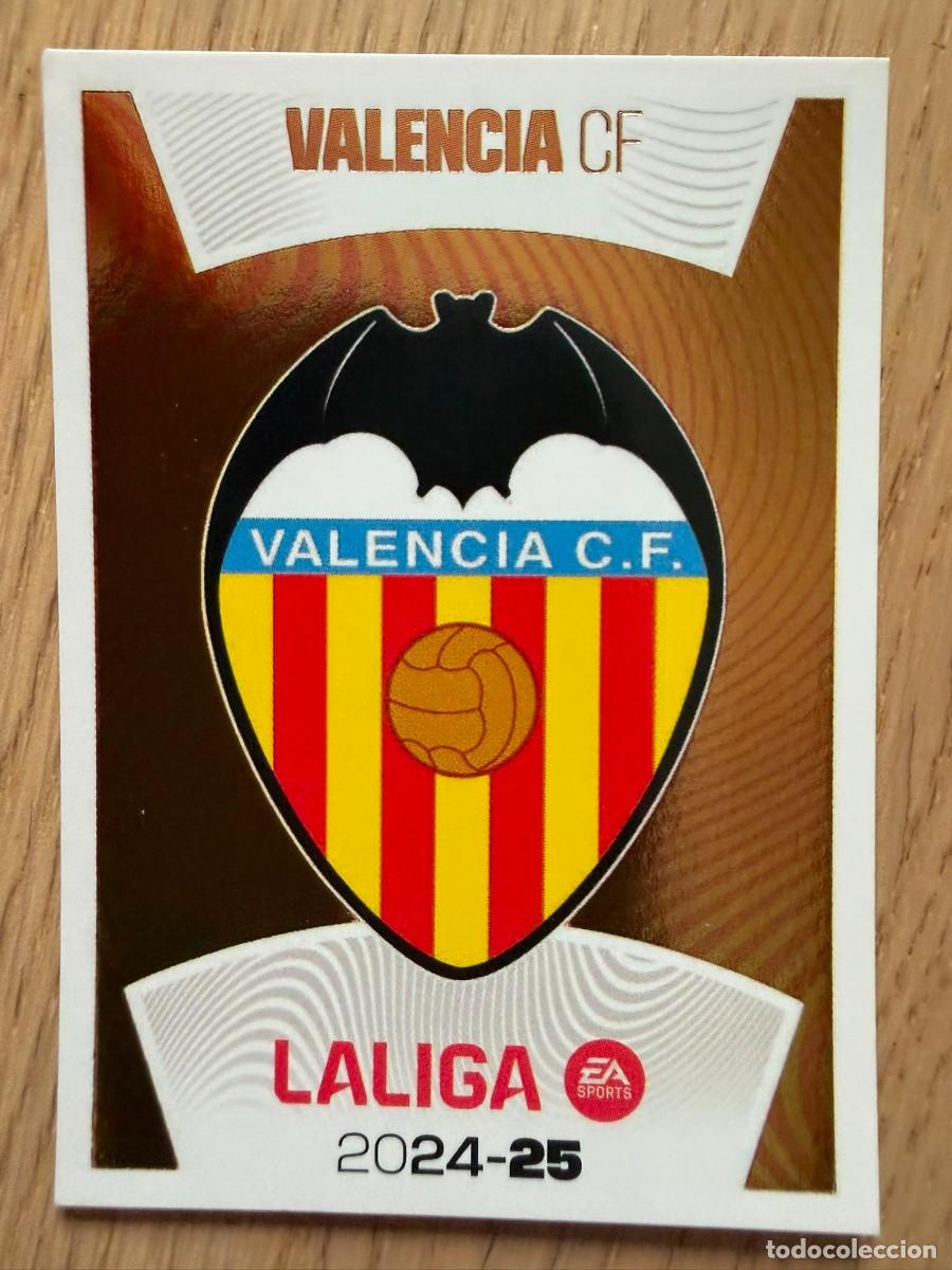 Cromos de f&uacute;tbol: 1 ESCUDO VALENCIA 24 25 2024 2025 LIGA EA SPORTS COLECCIONES ESTE SIN PEGAR STICKER