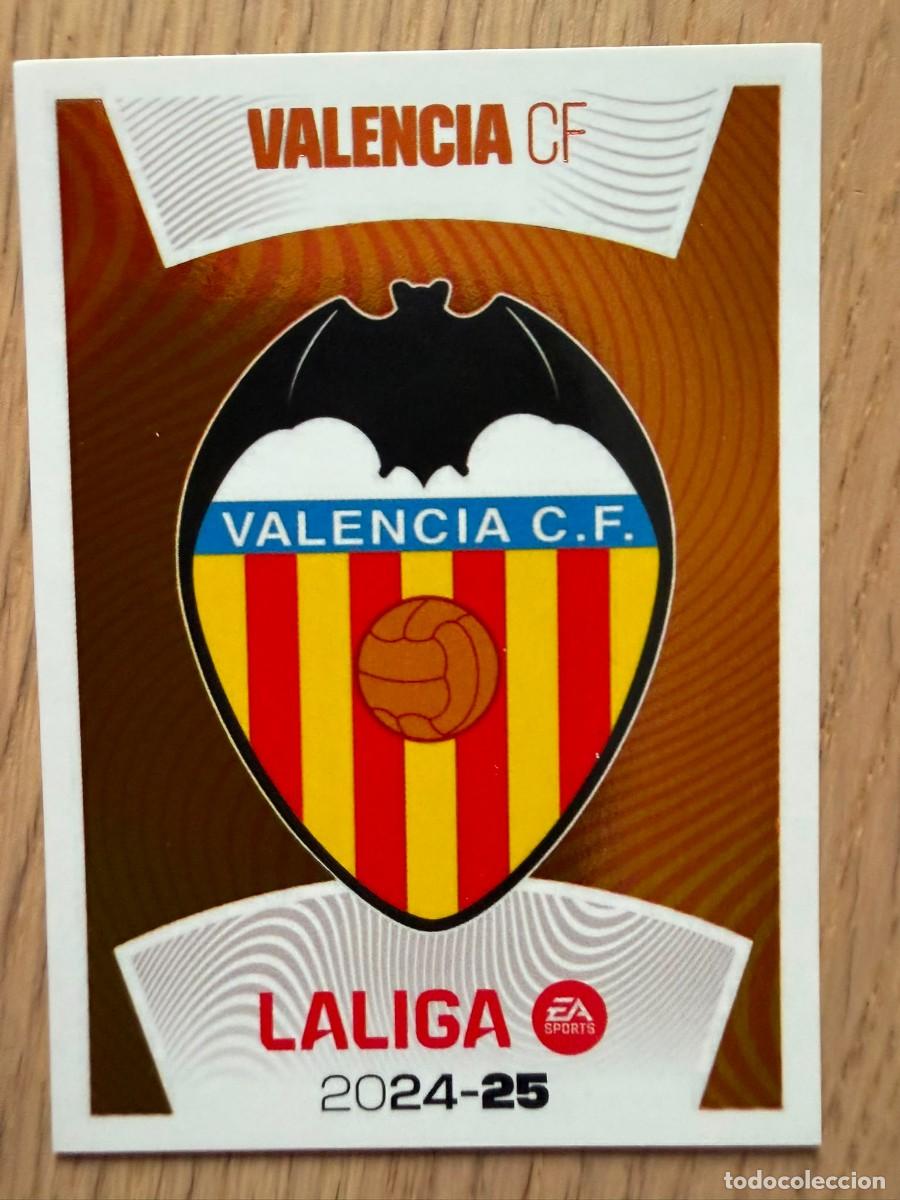 Cromos de f&uacute;tbol: 1 ESCUDO VALENCIA 24 25 2024 2025 LIGA EA SPORTS COLECCIONES ESTE SIN PEGAR STICKER