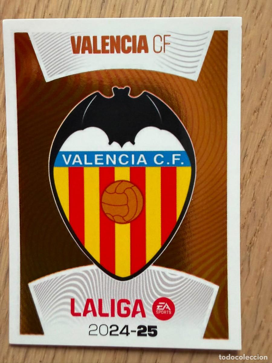 Cromos de f&uacute;tbol: 1 ESCUDO VALENCIA 24 25 2024 2025 LIGA EA SPORTS COLECCIONES ESTE SIN PEGAR STICKER