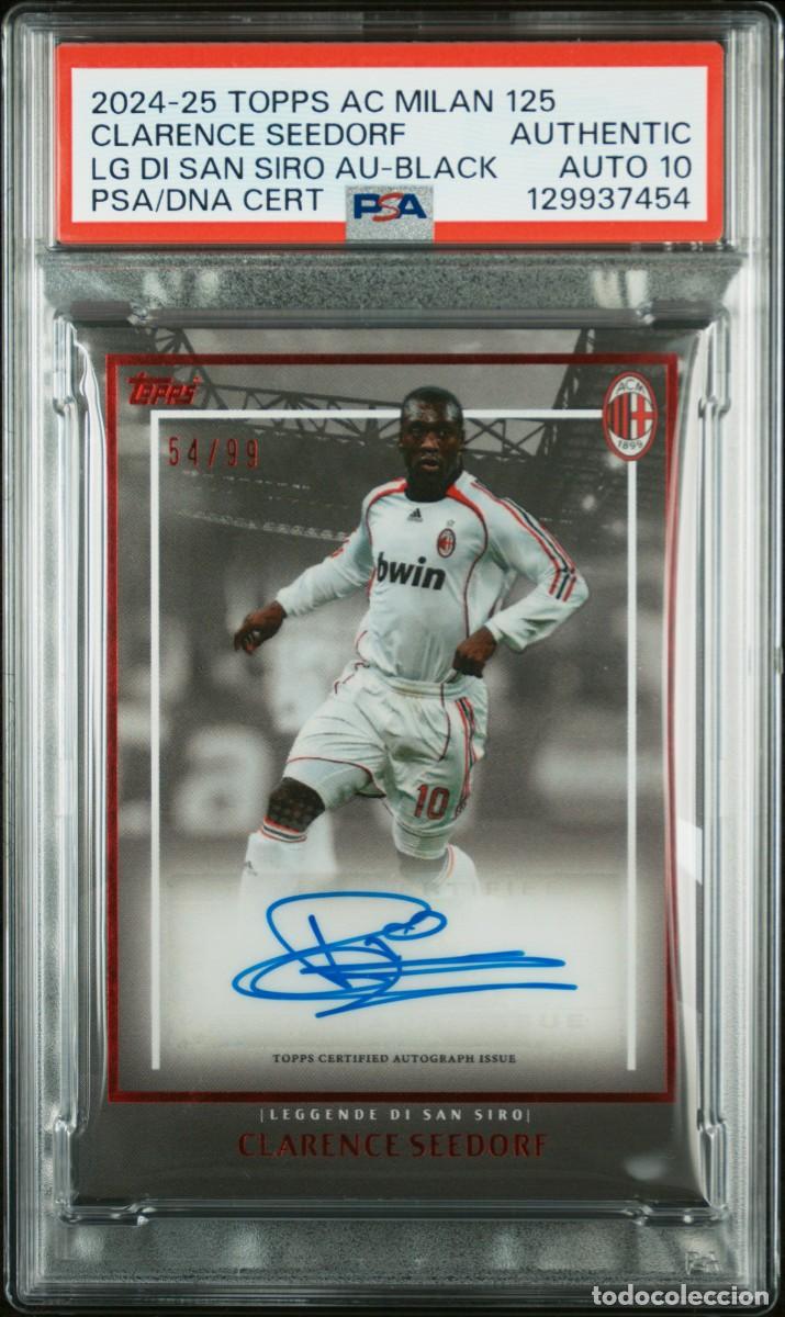 Cromos de Futebol: Clarence Seedorf 54/99 Topps AC Milan 125 Leggende Di San Siro 2024 25 AUTO 10
