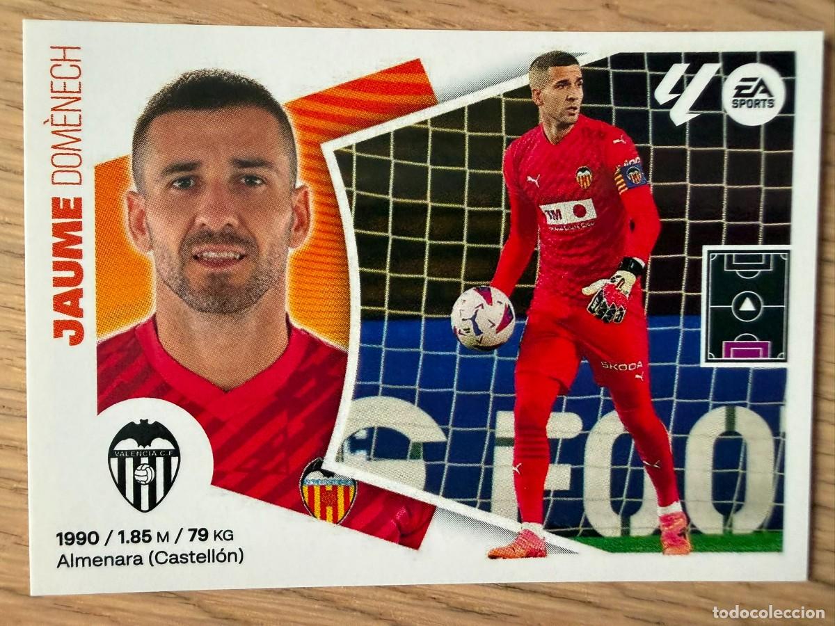 Figurine di Calcio: 4 JAUME DOMENECH VALENCIA 24 25 2024 2025 LIGA EA SPORTS COLECCIONES ESTE SIN PEGAR STICKER