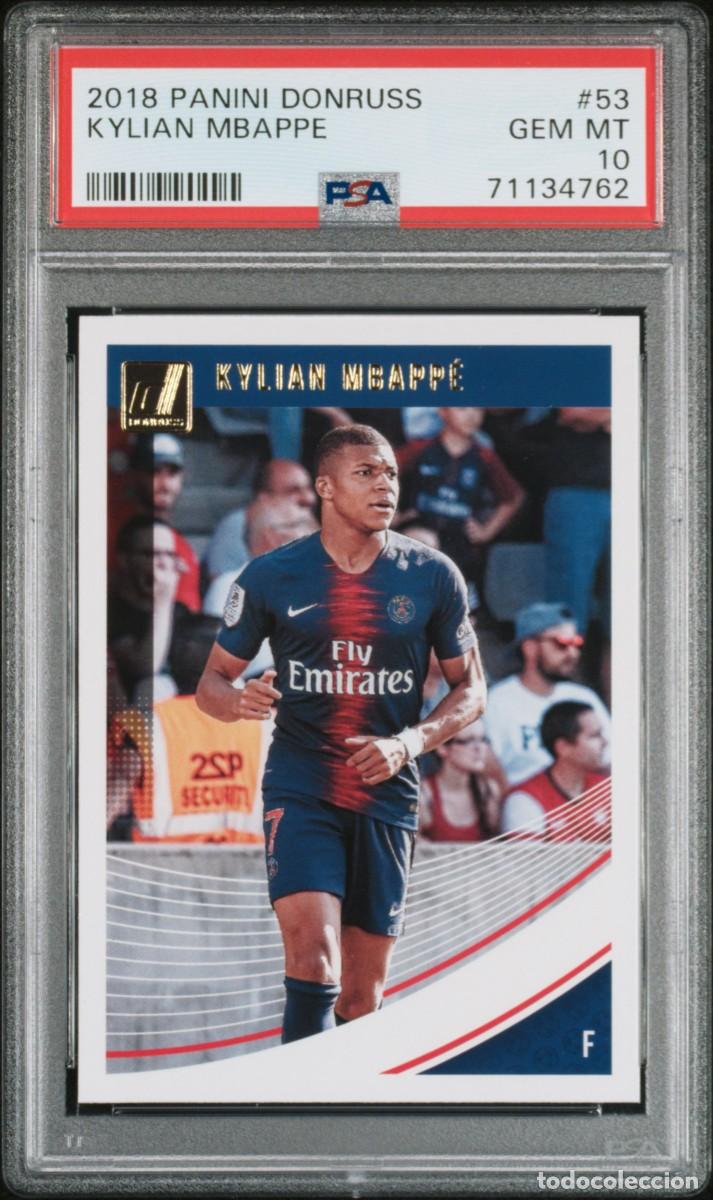 Figurine di Calcio: Rookie Kylian Mbappe #53 Paris Saint Germain Panini Donruss 2018 19 PSA 10