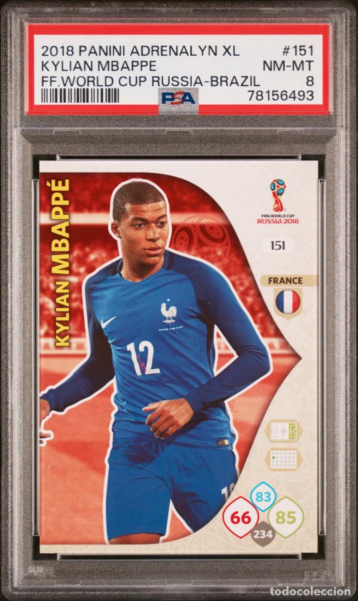 Figurine di Calcio: Rookie Kylian Mbappe #151 Francia Panini Adrenalyn XL Fifa World Cup Russia 2018 PSA 8