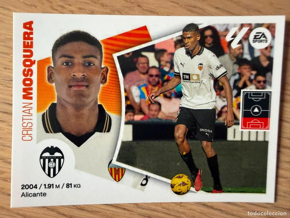 Cromos de f&uacute;tbol: 9A 9 A MOSQUERA VALENCIA 24 25 2024 2025 LIGA EA SPORTS COLECCIONES ESTE SIN PEGAR STICKER