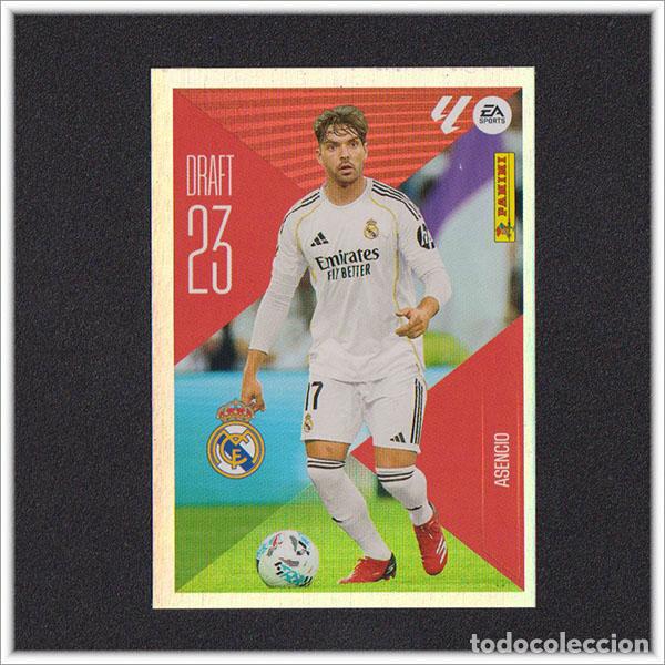 Cromos de f&uacute;tbol: LIGA ESTE 2026 2027 26 27 PANINI ASENCIO 1 DRAFT 23 REAL MADRID ALBUM COLECCI&Oacute;N 1&ordf; EDICI&Oacute;N