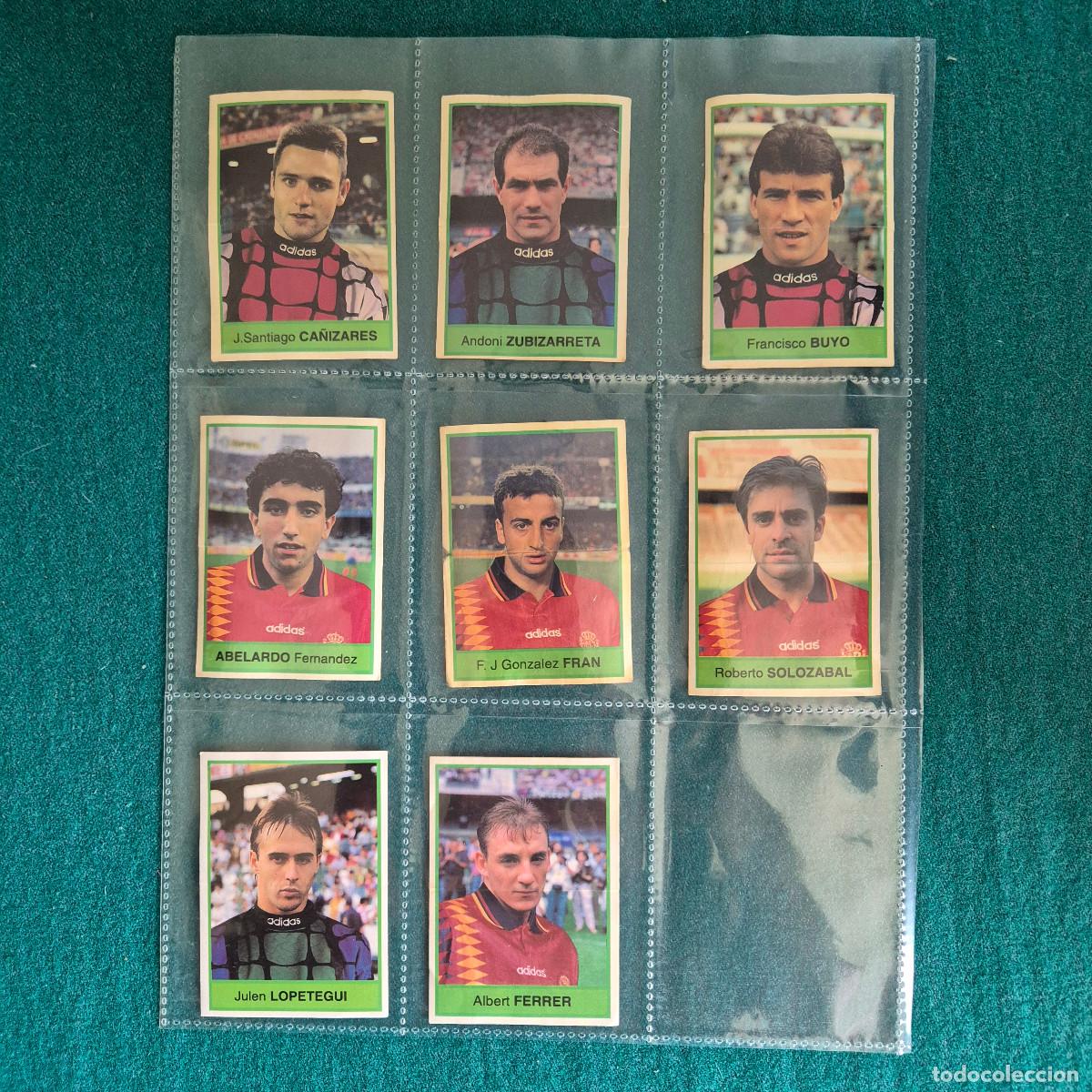 Figurine di Calcio: 8 cromos Selecci&oacute;n Espa&ntilde;ola en mundial USA 94. BOLLYCAO