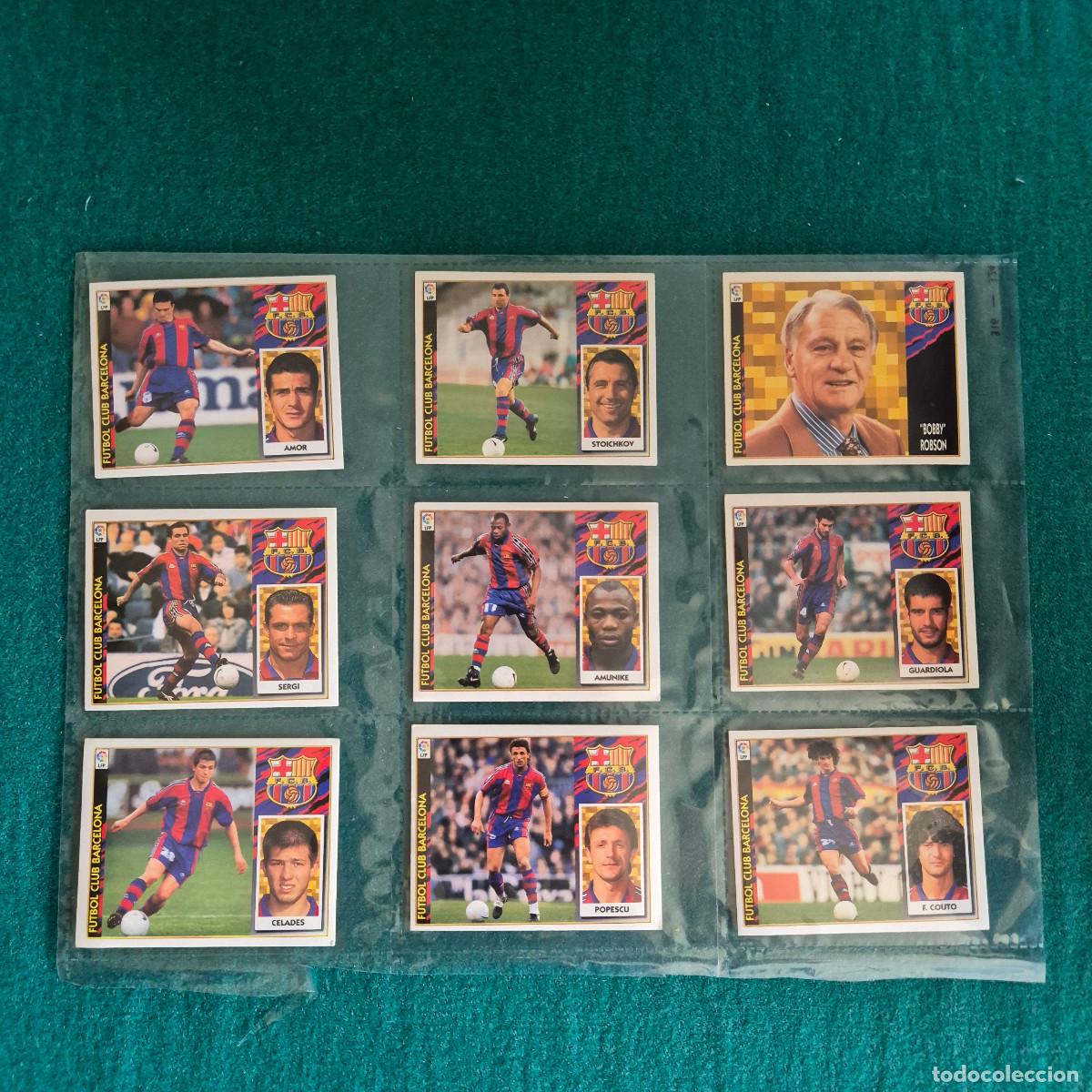 Fu&szlig;ball-Sticker: 9 cromos liga este 1997 1998 BARCELONA