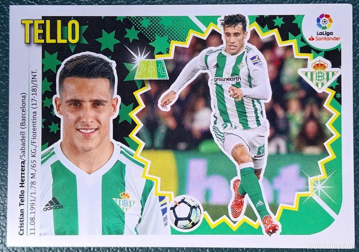 Cromos de f&uacute;tbol: 14 TELLO REAL BETIS CROMOS ALBUM EDICIONES ESTE 2018 2019 18 19