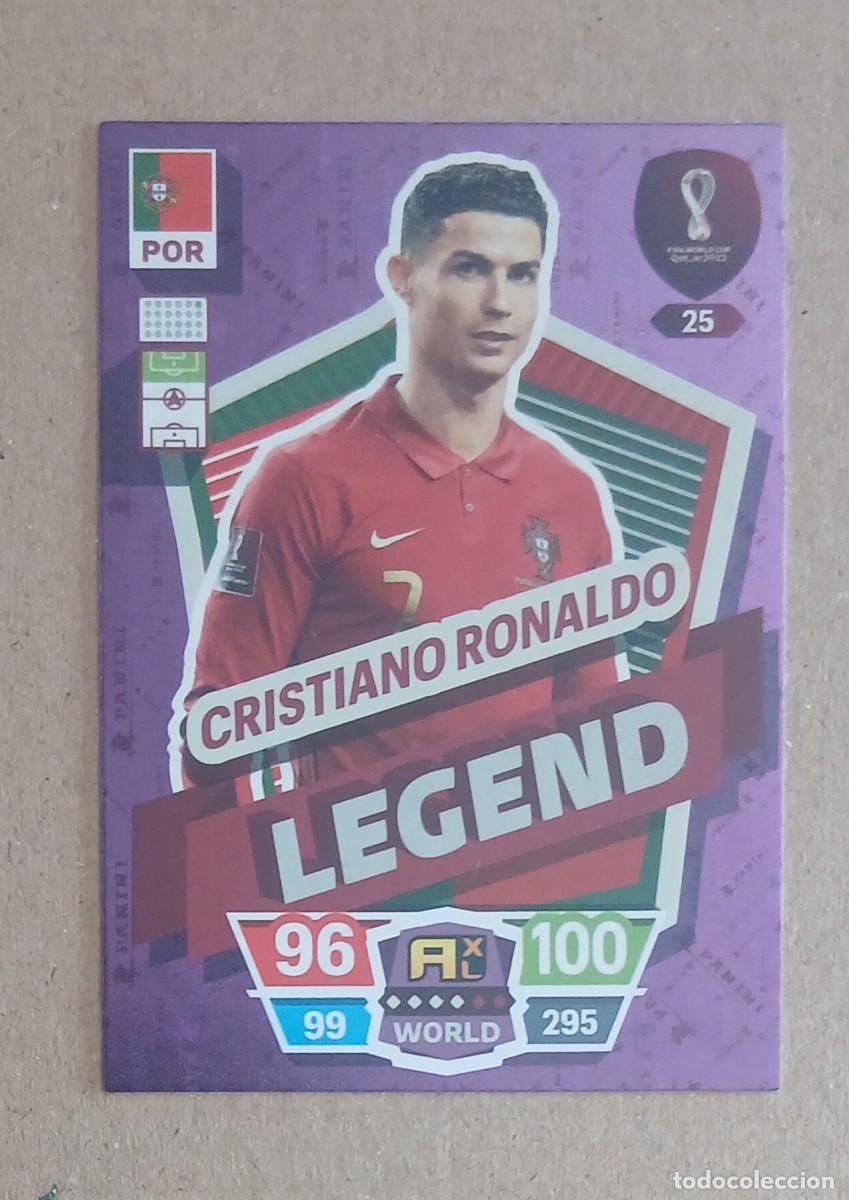 Fu&szlig;ball-Sticker: CROMO n&ordm; 25 CRISTIANO RONALDO PORTUGAL LEGEND FIFA WORLD CUP QATAR 2022. Nuevo de sobre.
