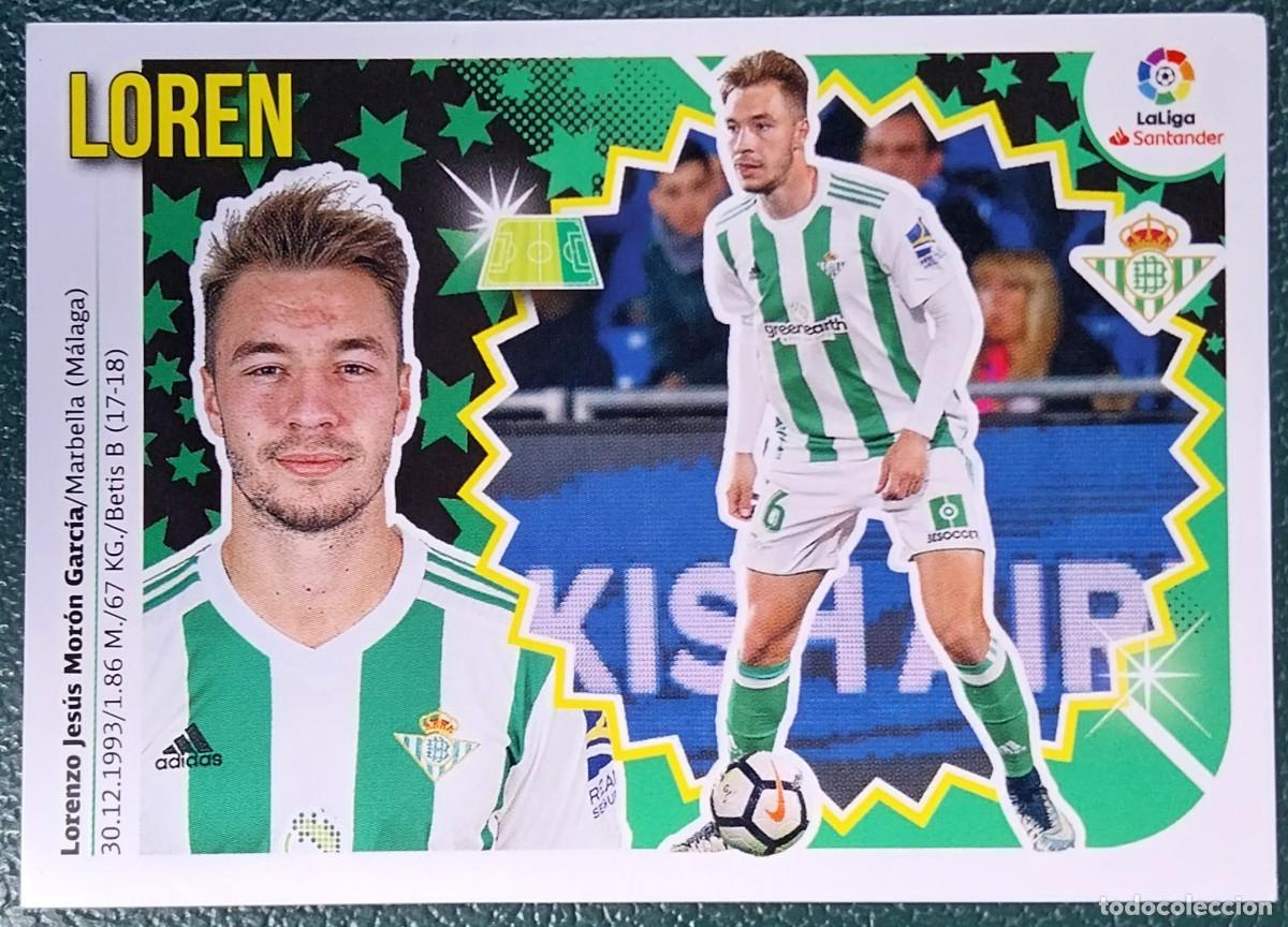 Cromos de f&uacute;tbol: 16 LOREN REAL BETIS CROMOS ALBUM EDICIONES ESTE 2018 2019 18 19