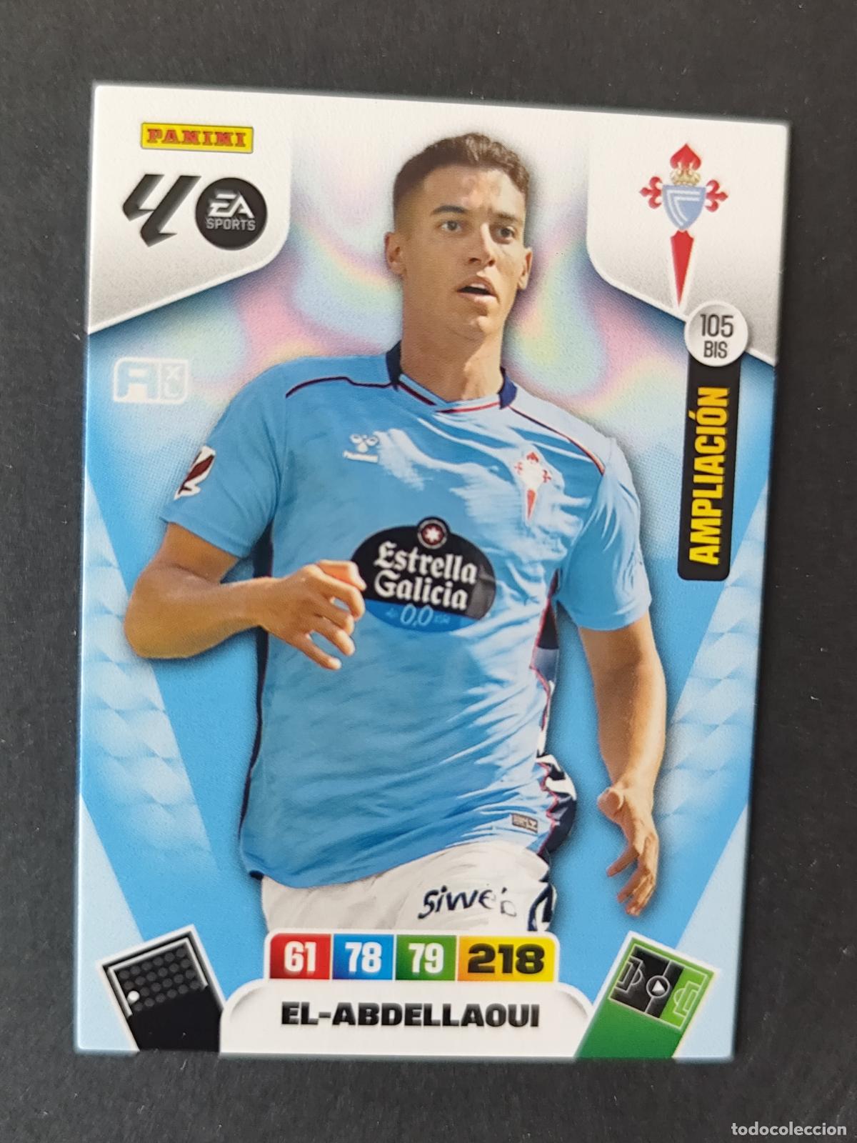 Cromos de f&uacute;tbol: 105 BIS EL-ABDELLAOUI SOBRE MOMENTUM ORO CELTA VIGO ADRENALYN 2025 2026 25 26