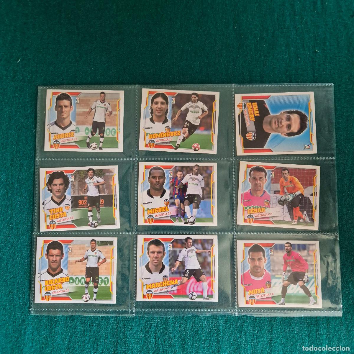 Football Stickers: 9 cromos liga este VALENCIA 2010 2011